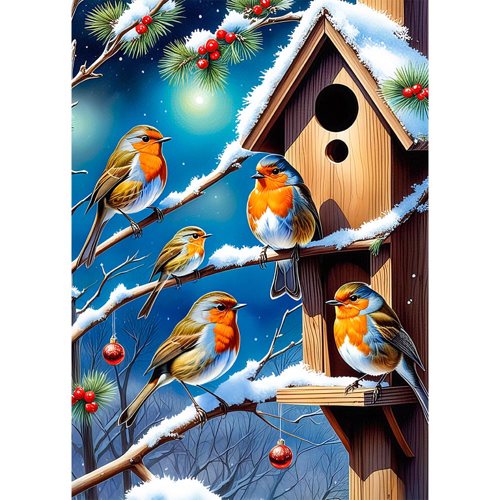 5D Diamond Painting – Bird Family