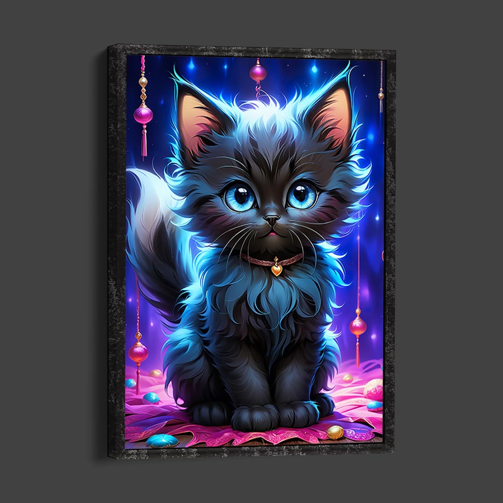 5D Diamond Painting AB Steine Black Cat, Unique-Diamond