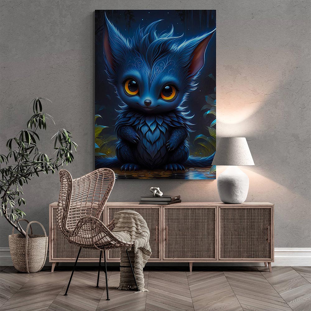 5D Diamond Painting AB Steine Blue Dragon, Unique-Diamond