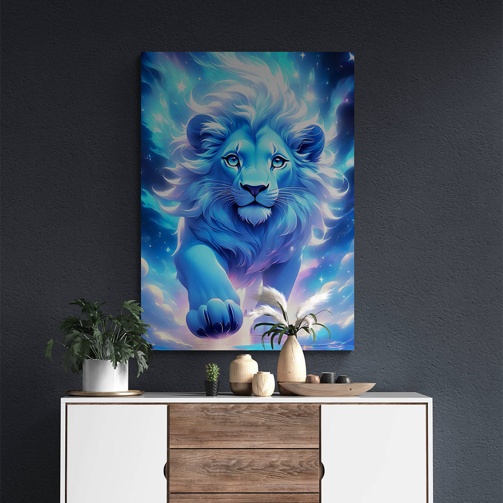 5D Diamond Painting AB Steine Blue Lion, Unique-Diamond