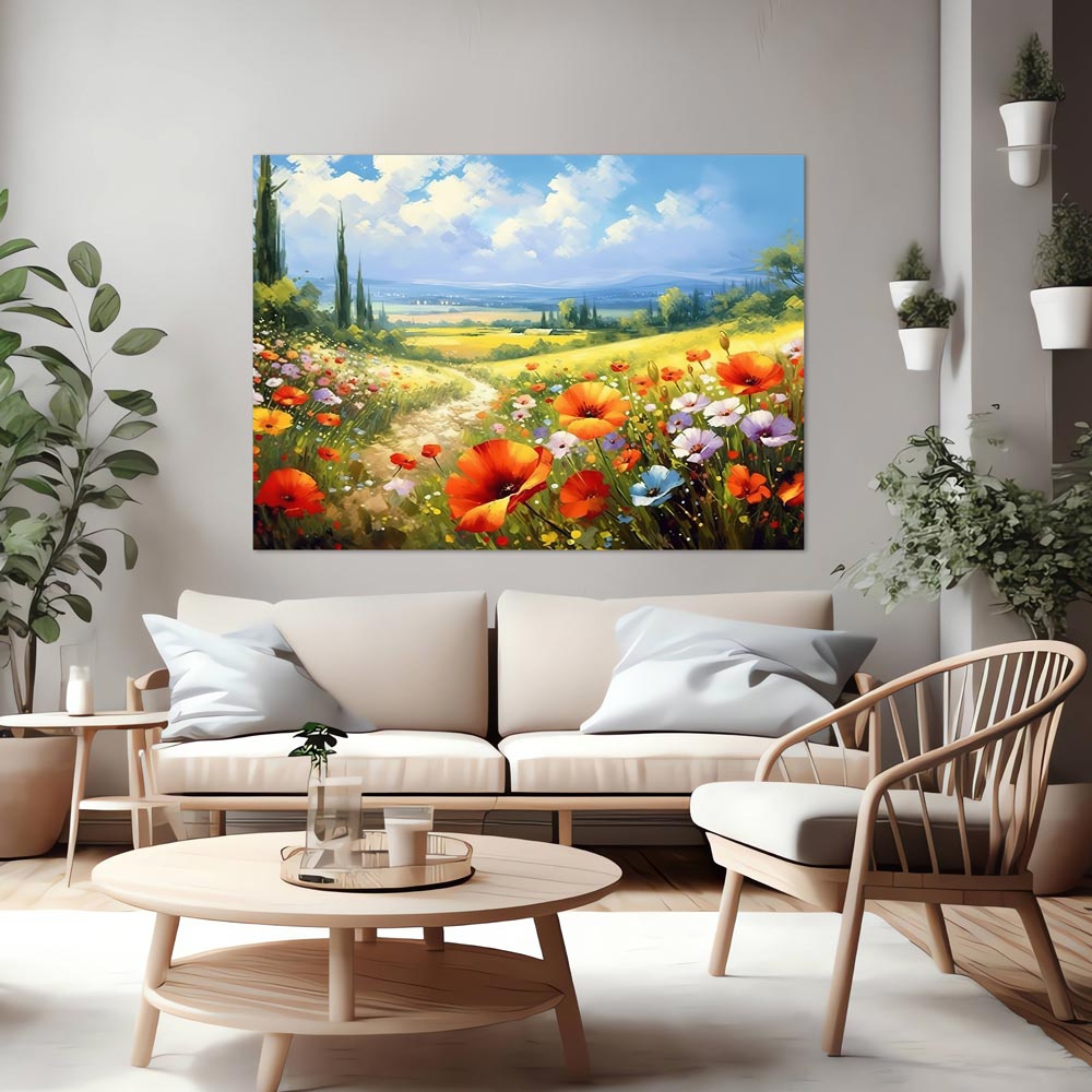 5D Diamond Painting AB Steine Blumen Landschaft, Unique-Diamond