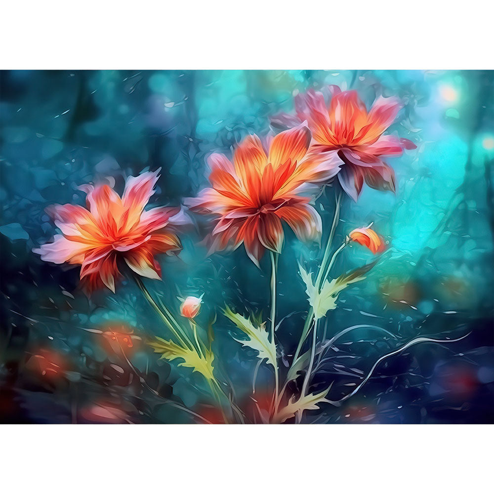 5D Diamond Painting AB Steine Blumen, Unique-Diamond