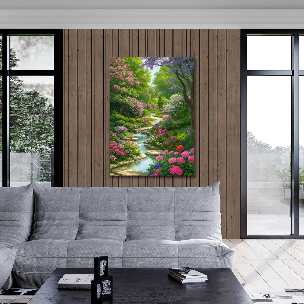 5D Diamond Painting AB Steine Blumengarten, Unique-Diamond
