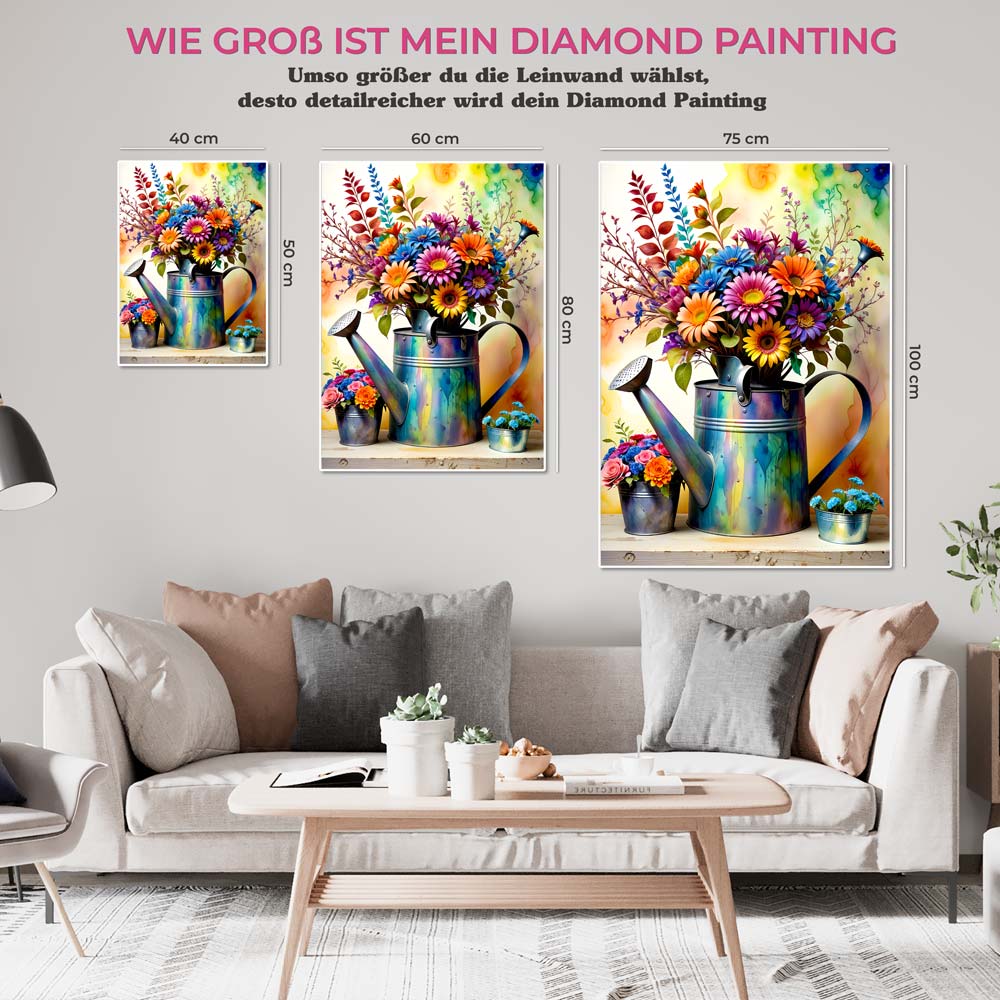 5D Diamond Painting AB Steine Blumenstrauß, Unique-Diamond