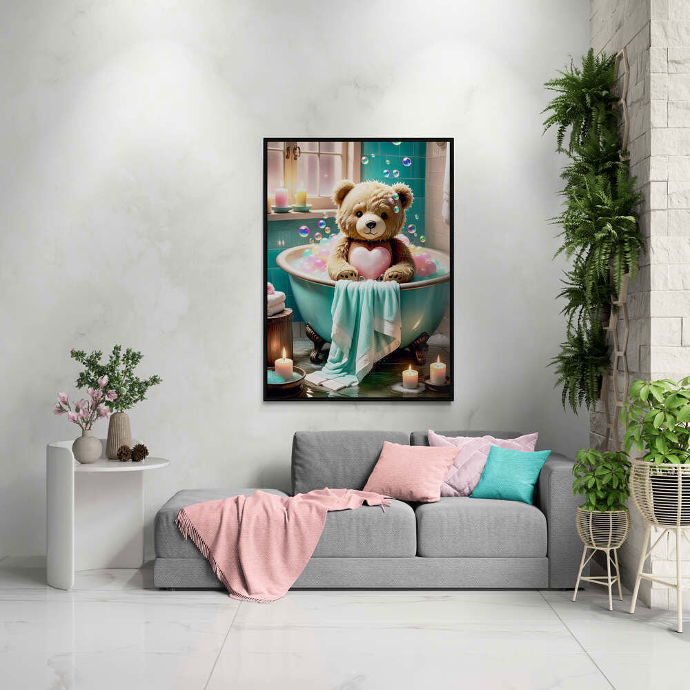 5D Diamond Painting AB Steine Bubble Bear, Unique-Diamond