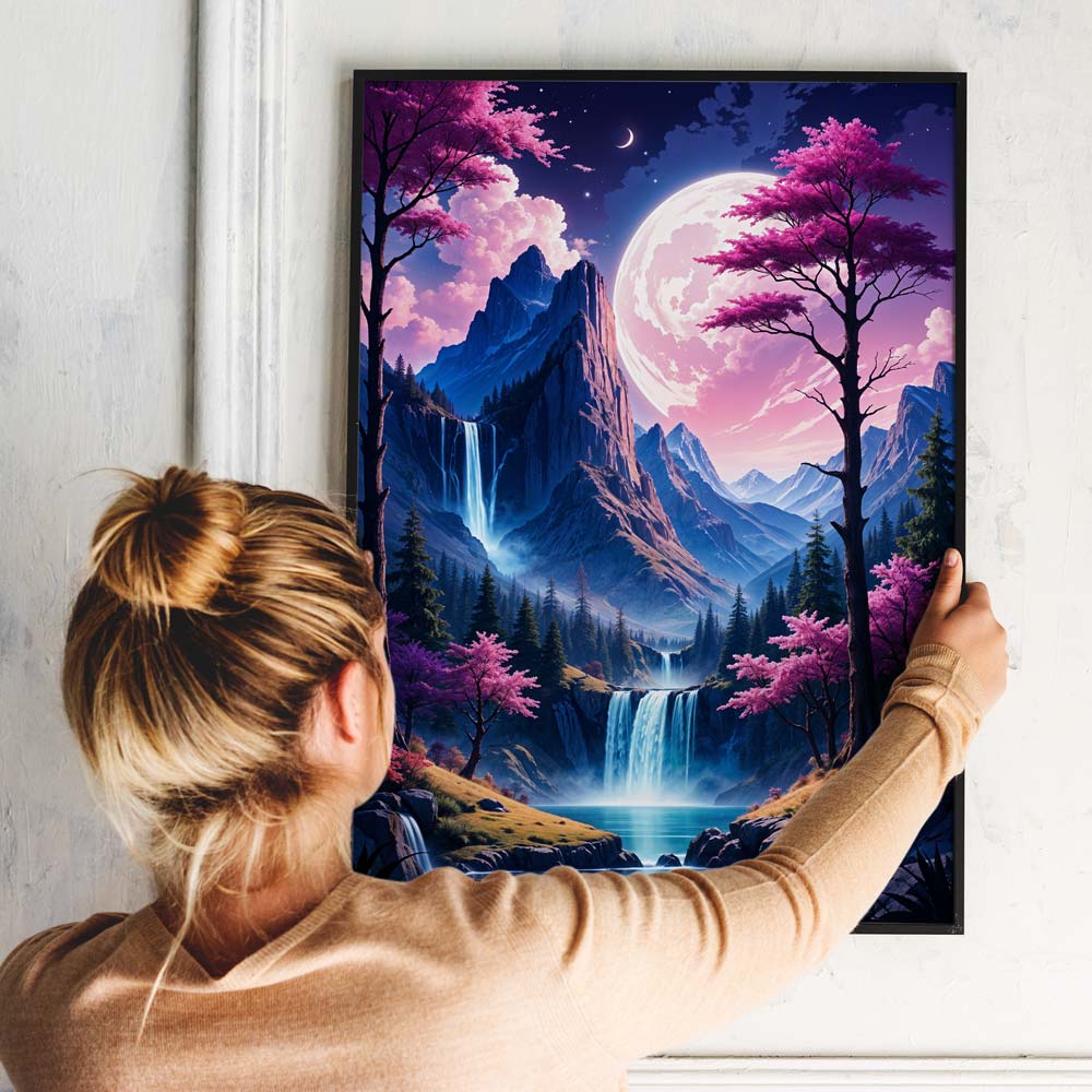 5D Diamond Painting AB Steine Celestial Forest mit 100 Farben, Unique-Diamond