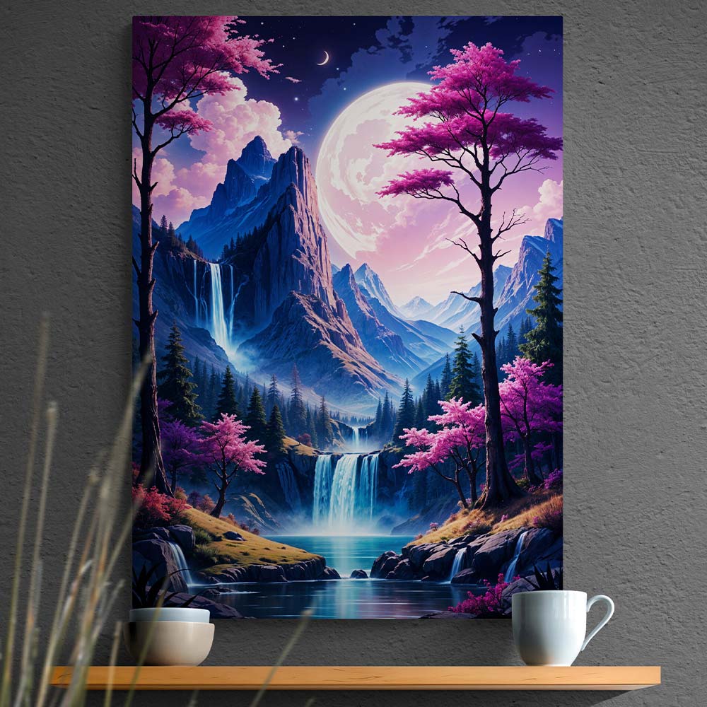 5D Diamond Painting AB Steine Celestial Forest mit 100 Farben, Unique-Diamond