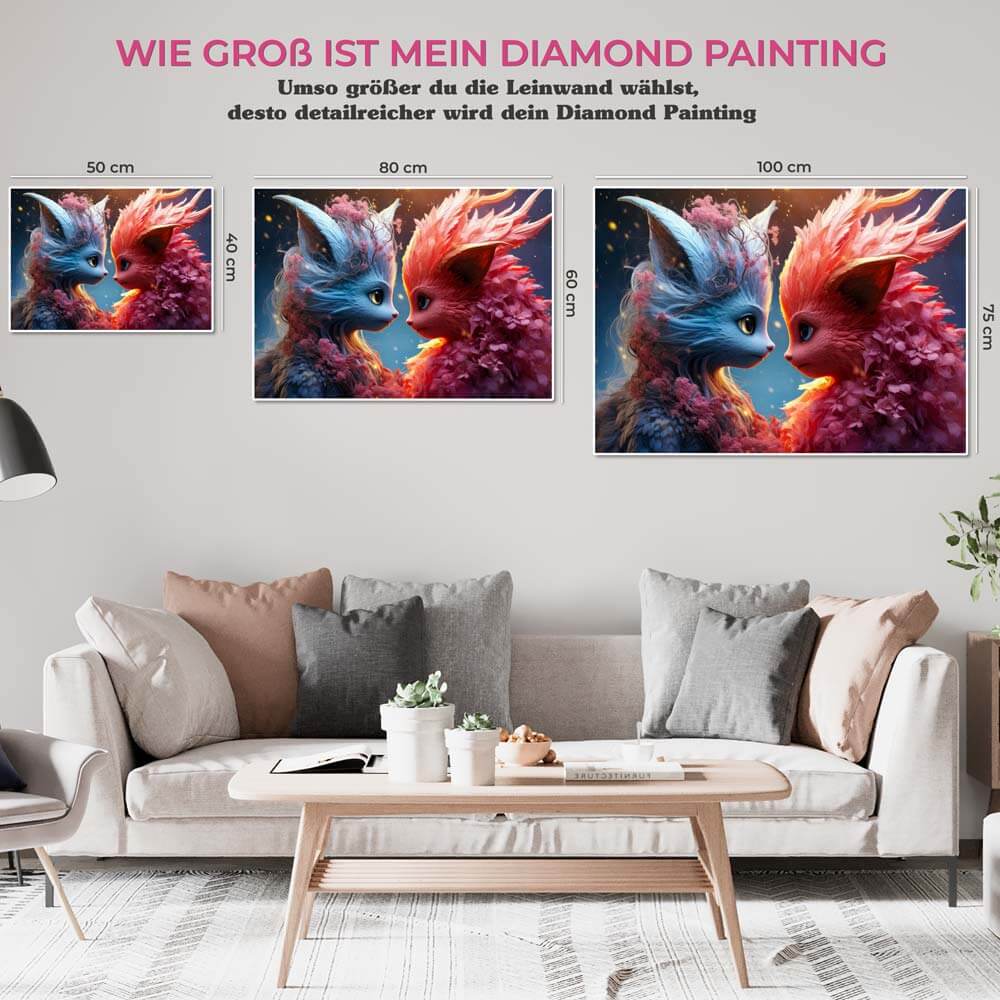 5D Diamond Painting AB Steine Celestial Harmony mit 100 Farben, Unique-Diamond