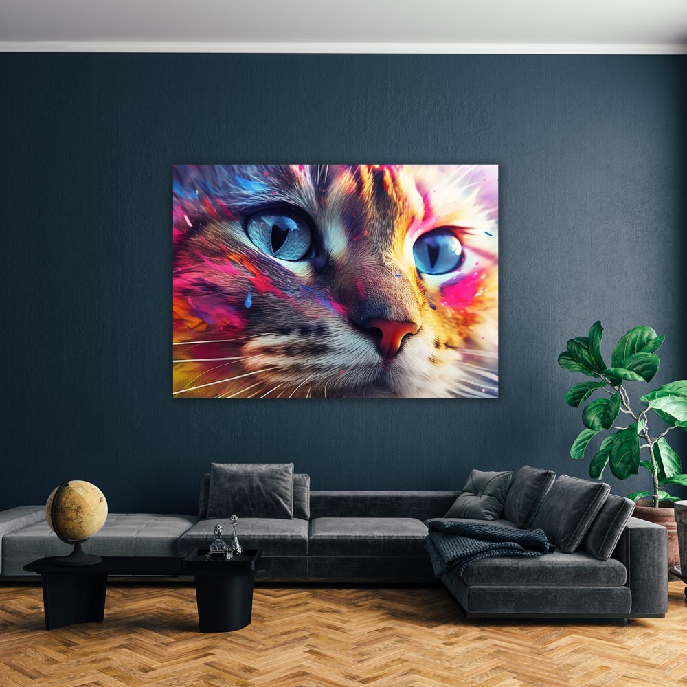 5D Diamond Painting AB Steine Colorful Cat, Unique-Diamond