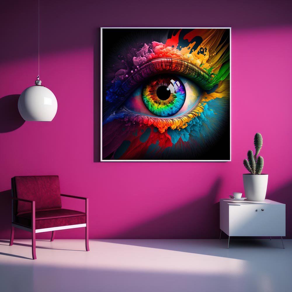 5D Diamond Painting AB Steine Colorful Eye, Unique-Diamond