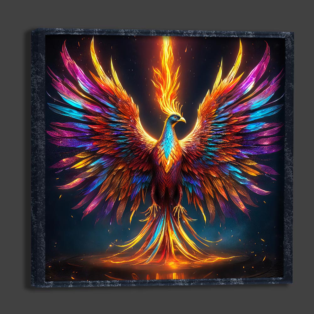 5D Diamond Painting AB Steine Colorful Phoenix, Unique-Diamond