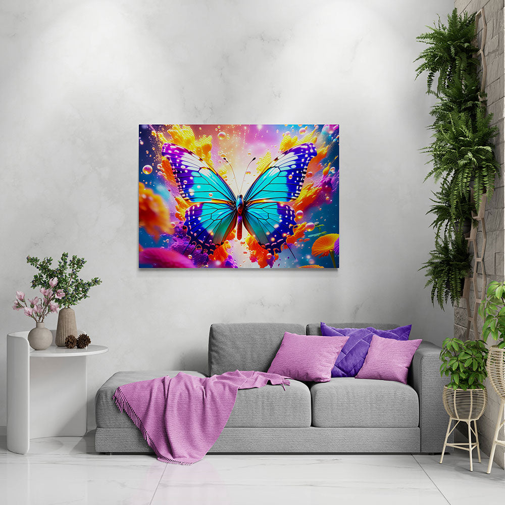 5D Diamond Painting AB Steine Colourful Butterfly, Unique-Diamond