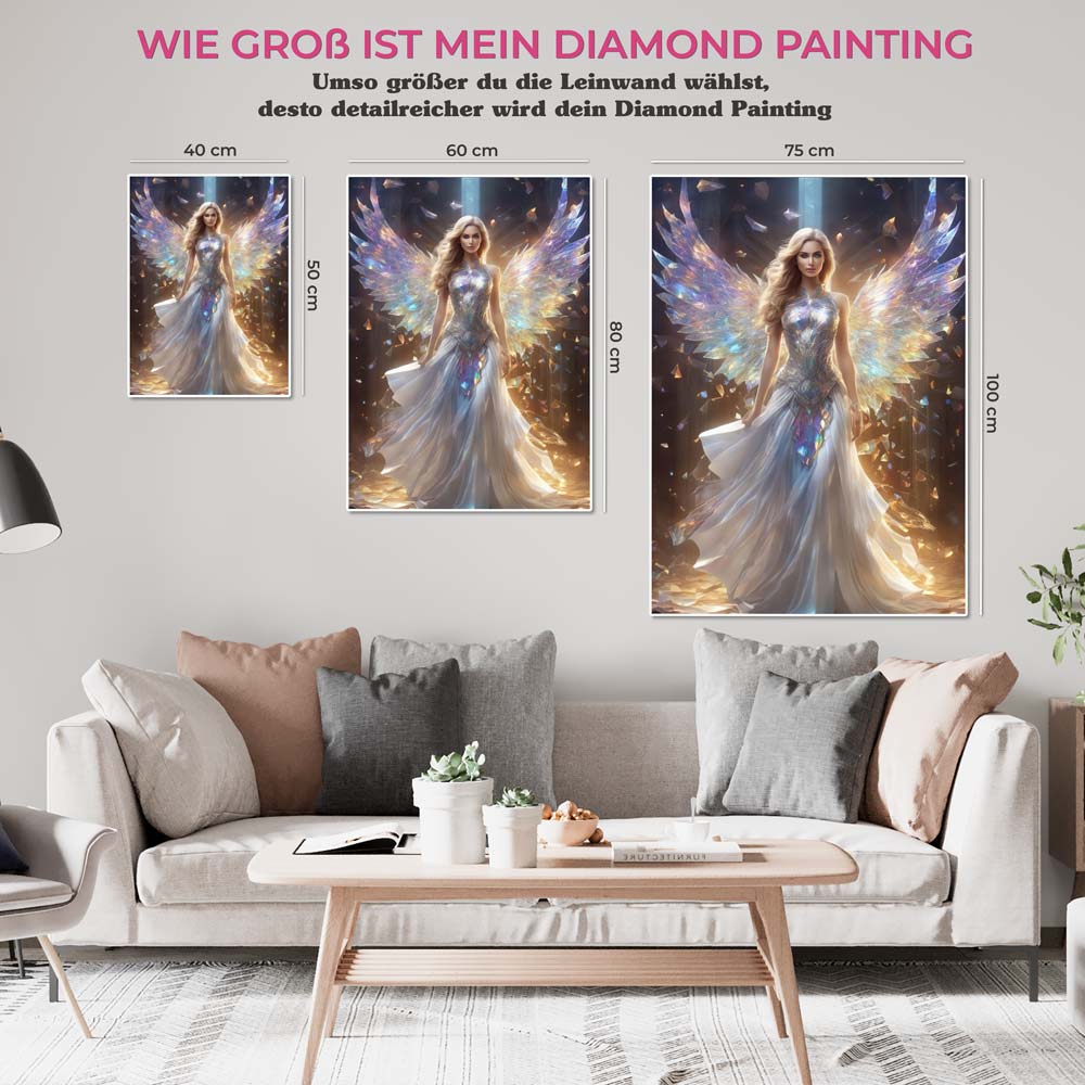 5D Diamond Painting AB Steine Crystal Angel, Unique-Diamond