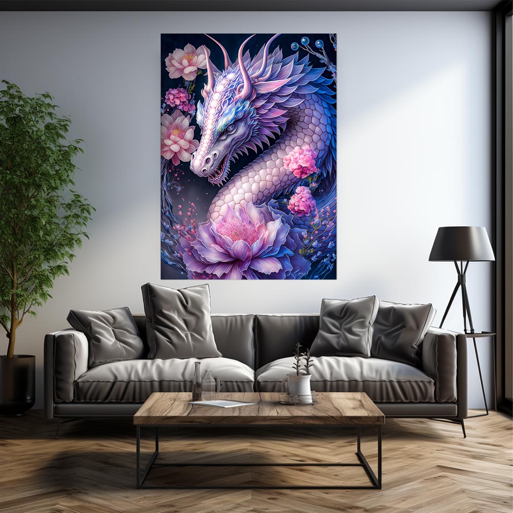 5D Diamond Painting AB Steine Dragon, Unique-Diamond