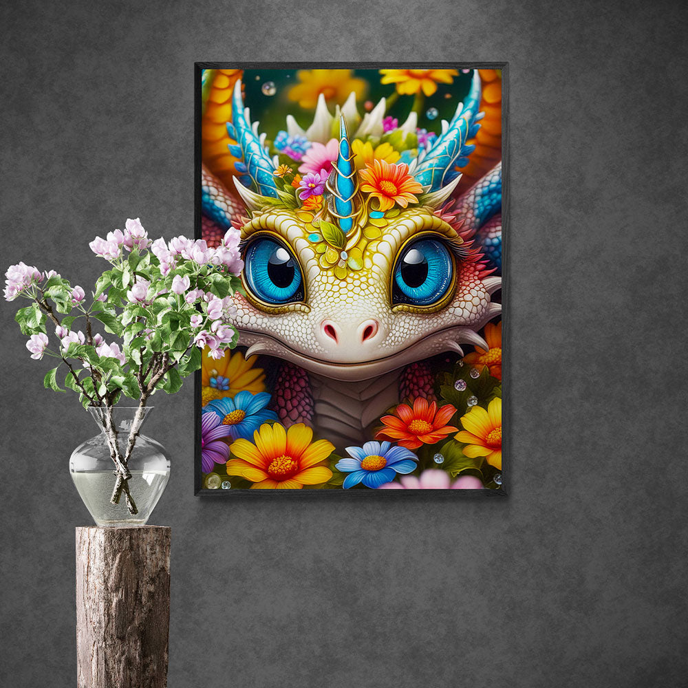5D Diamond Painting AB Steine Dragon, Unique-Diamond
