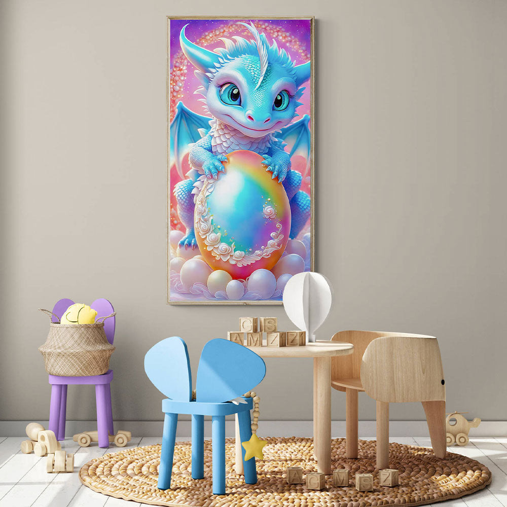 5D Diamond Painting XXL AB Steine Easter Dragon, Unique-Diamond