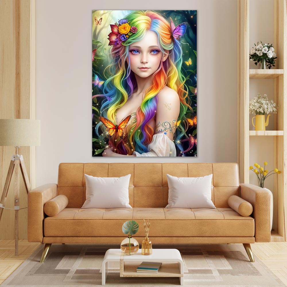 5D Diamond Painting AB Steine Farbige Schönheit, Unique-Diamond