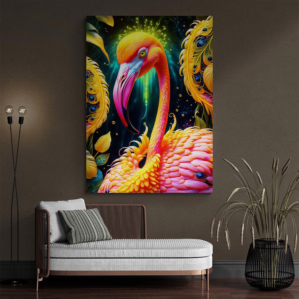 5D Diamond Painting AB Steine Flamingo mit 100 Farben, Unique-Diamond