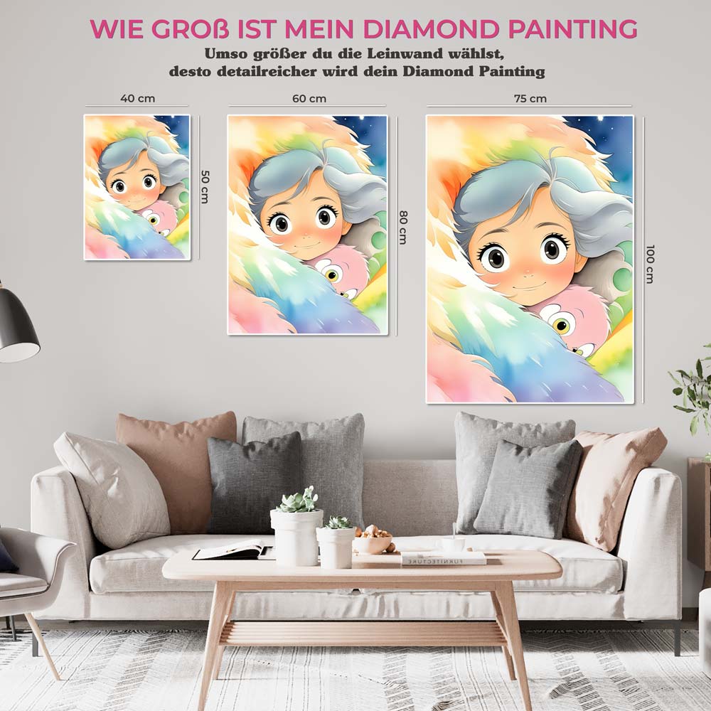 5D Diamond Painting AB Steine Flauschige Umarmung, Unique-Diamond