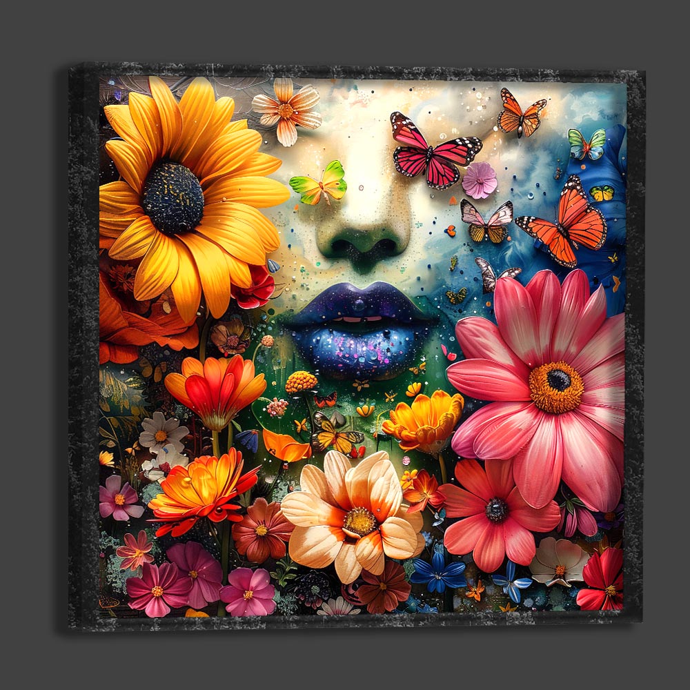 5D Diamond Painting AB Steine Flower Head, Unique-Diamond