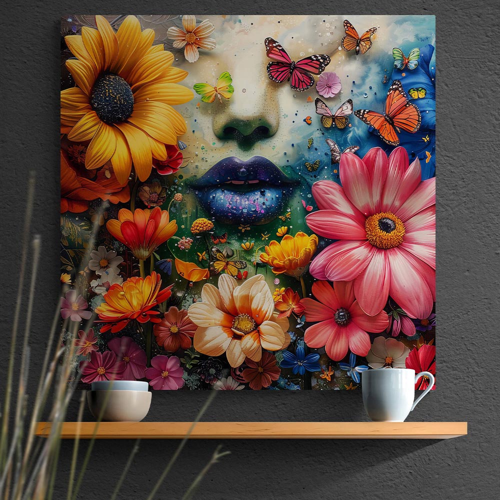 5D Diamond Painting AB Steine Flower Head, Unique-Diamond