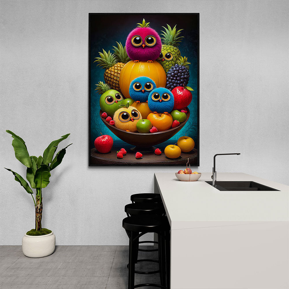 5D Diamond Painting AB Steine Fluffy Fruit Basket, Unique-Diamond