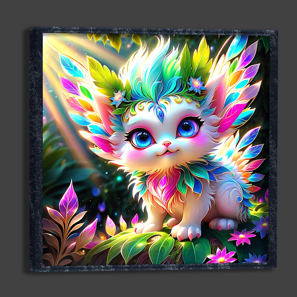 5D Diamond Painting AB Steine Fluffy, Unique-Diamond
