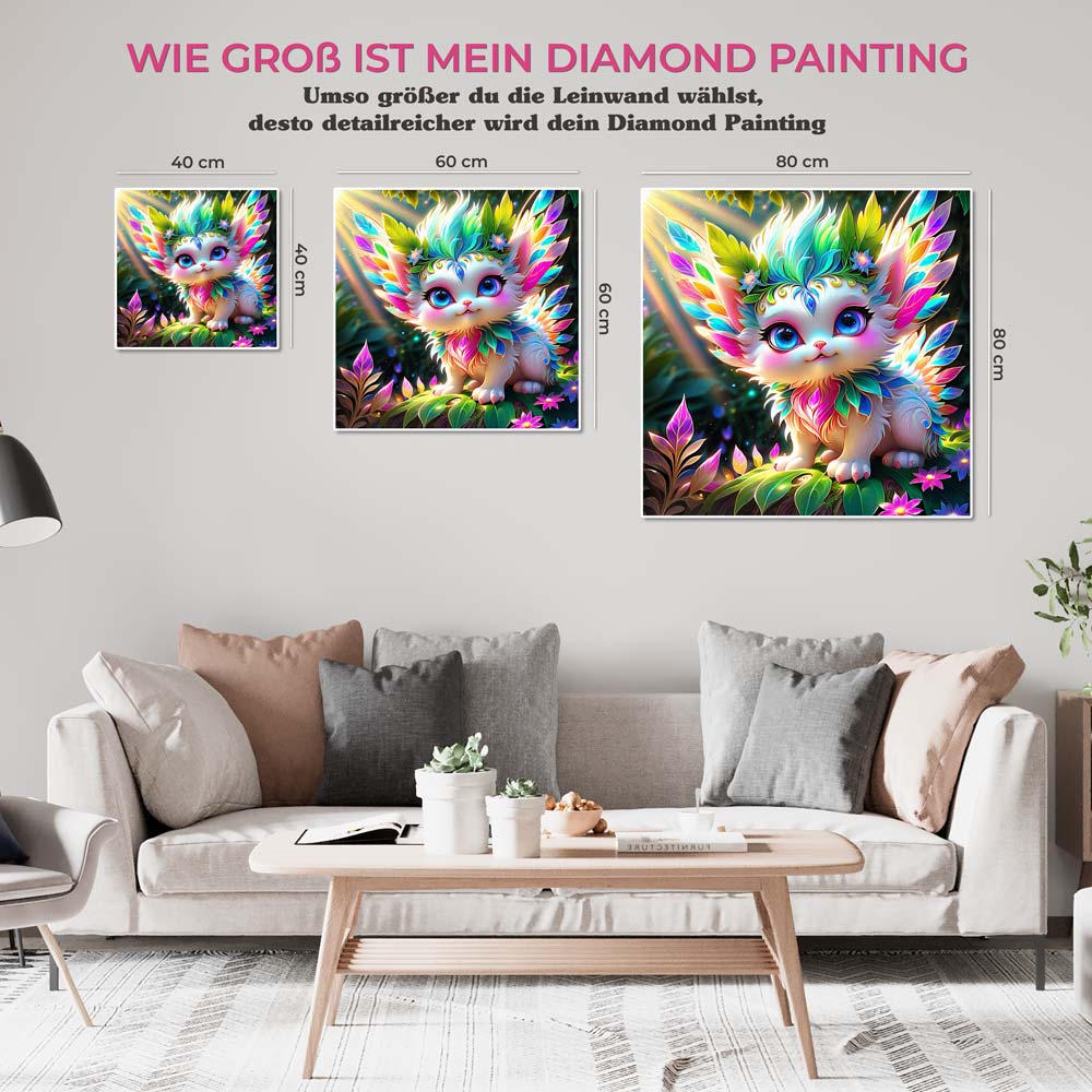 5D Diamond Painting AB Steine Fluffy, Unique-Diamond
