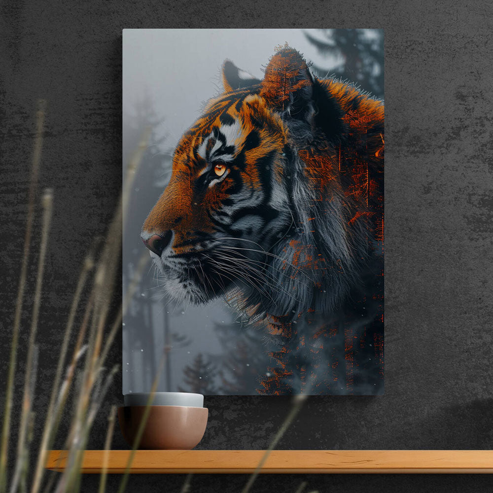 5D Diamond Painting AB Steine Forest Tiger, Unique-Diamond