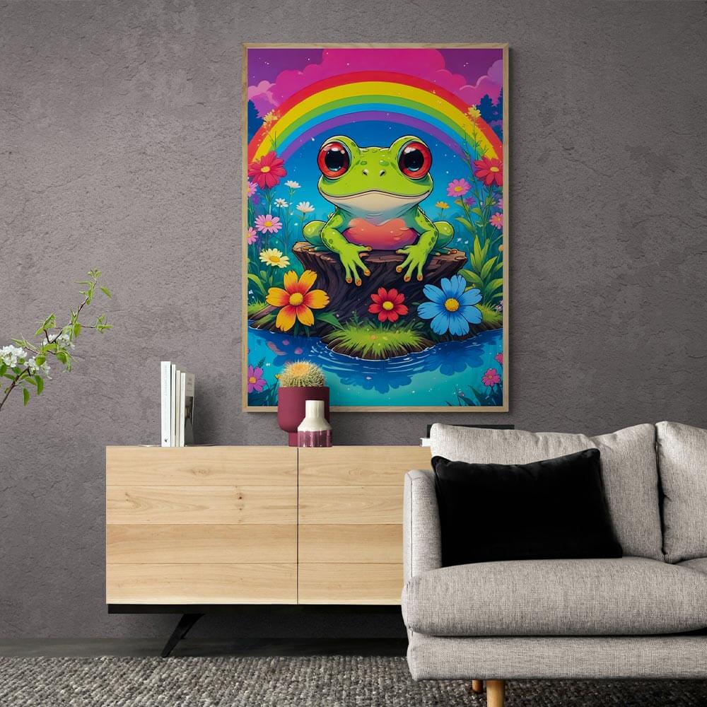 5D Diamond Painting AB Steine Frosch mit 100 Farben, Unique-Diamond