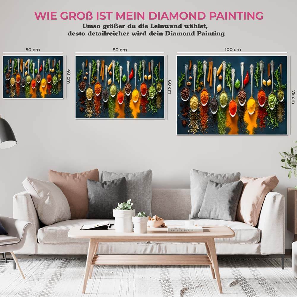 5D Diamond Painting AB Steine Gewürze mit 100 Farben, Unique-Diamond