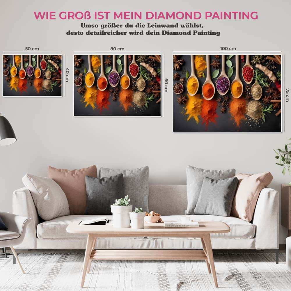 5D Diamond Painting AB Steine Gewürze, Unique-Diamond