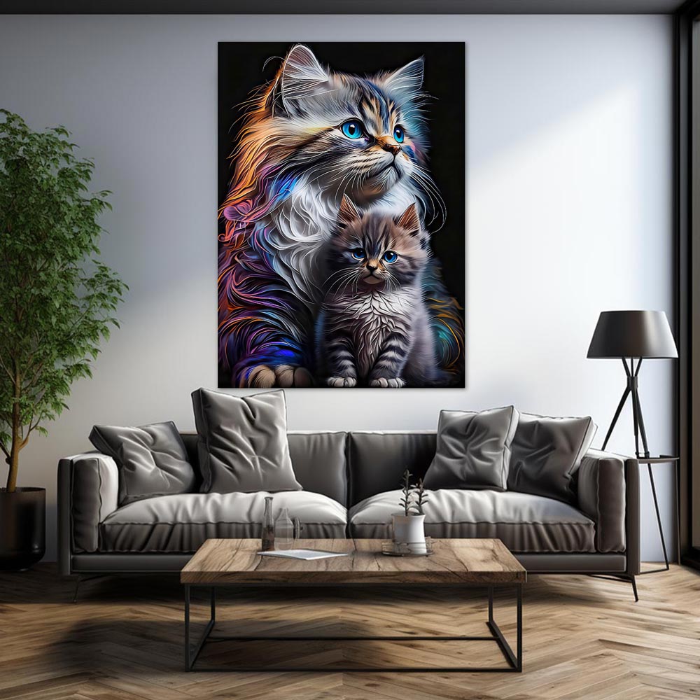 5D Diamond Painting AB Steine Cats, Unique-Diamond