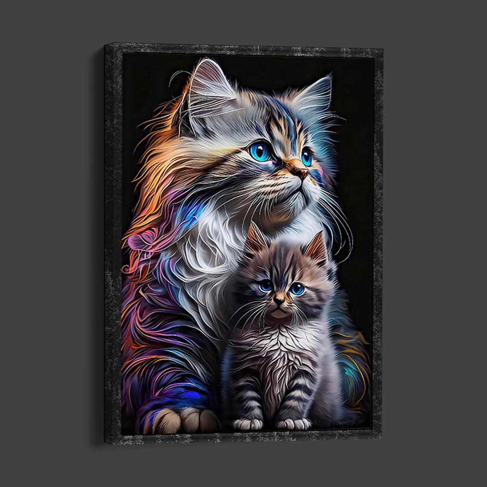 5D Diamond Painting AB Steine Cats, Unique-Diamond