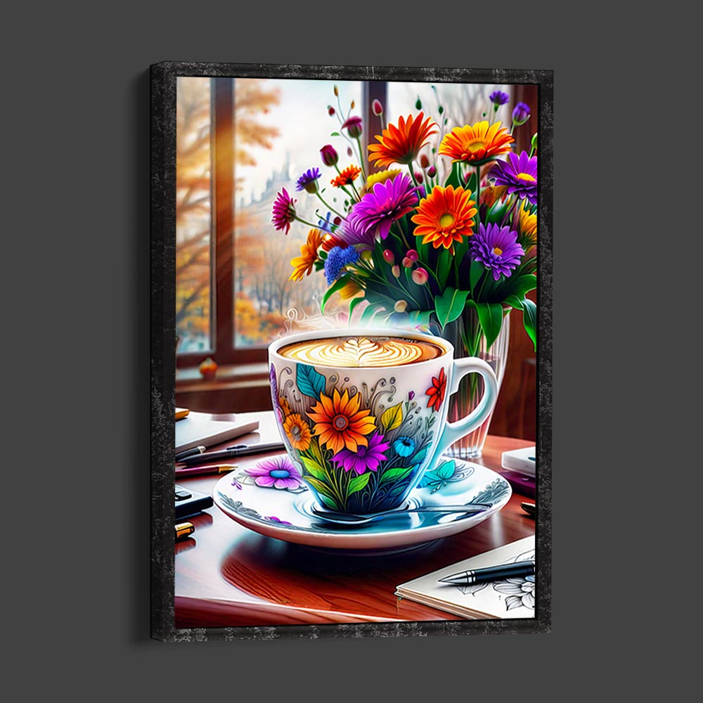 5D Diamond Painting AB Steine Good Morning Coffee, Unique-Diamond