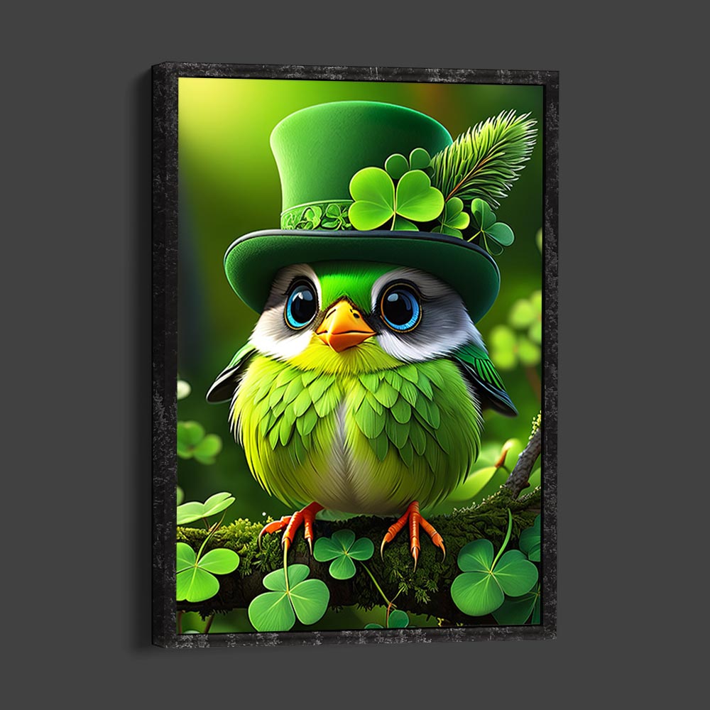 5D Diamond Painting AB Steine Green Bird, Unique-Diamond