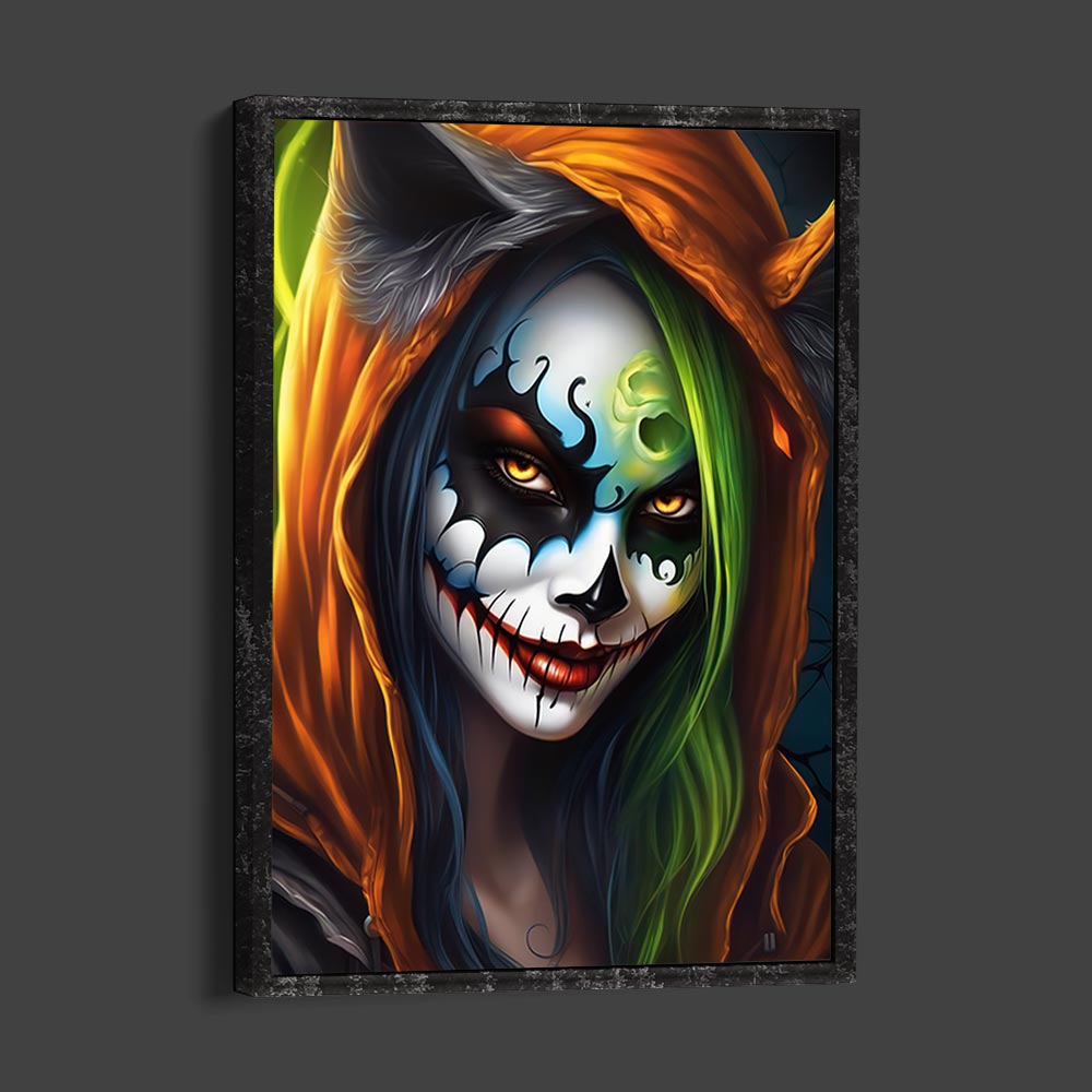5D Diamond Painting AB Steine Halloween Face Art, Unique-Diamond