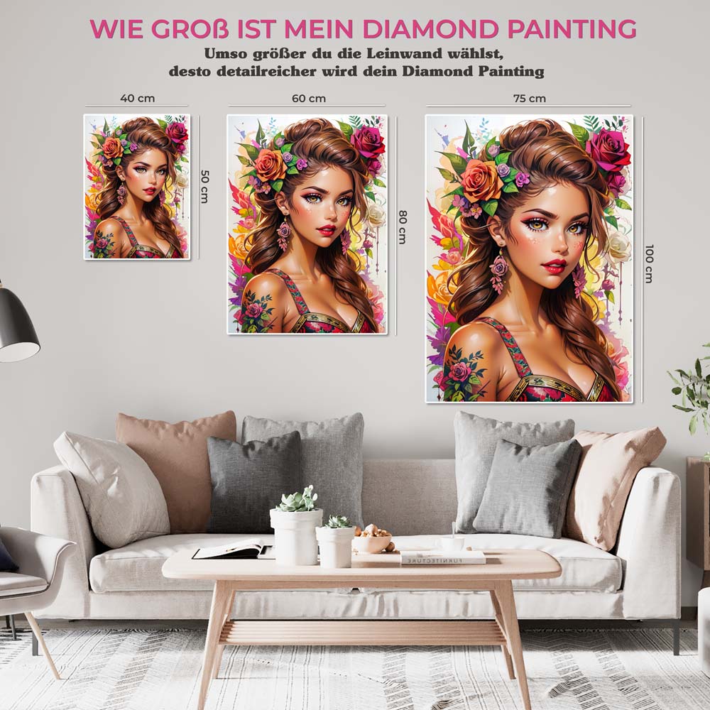 5D Diamond Painting AB Steine Kara, Unique-Diamond