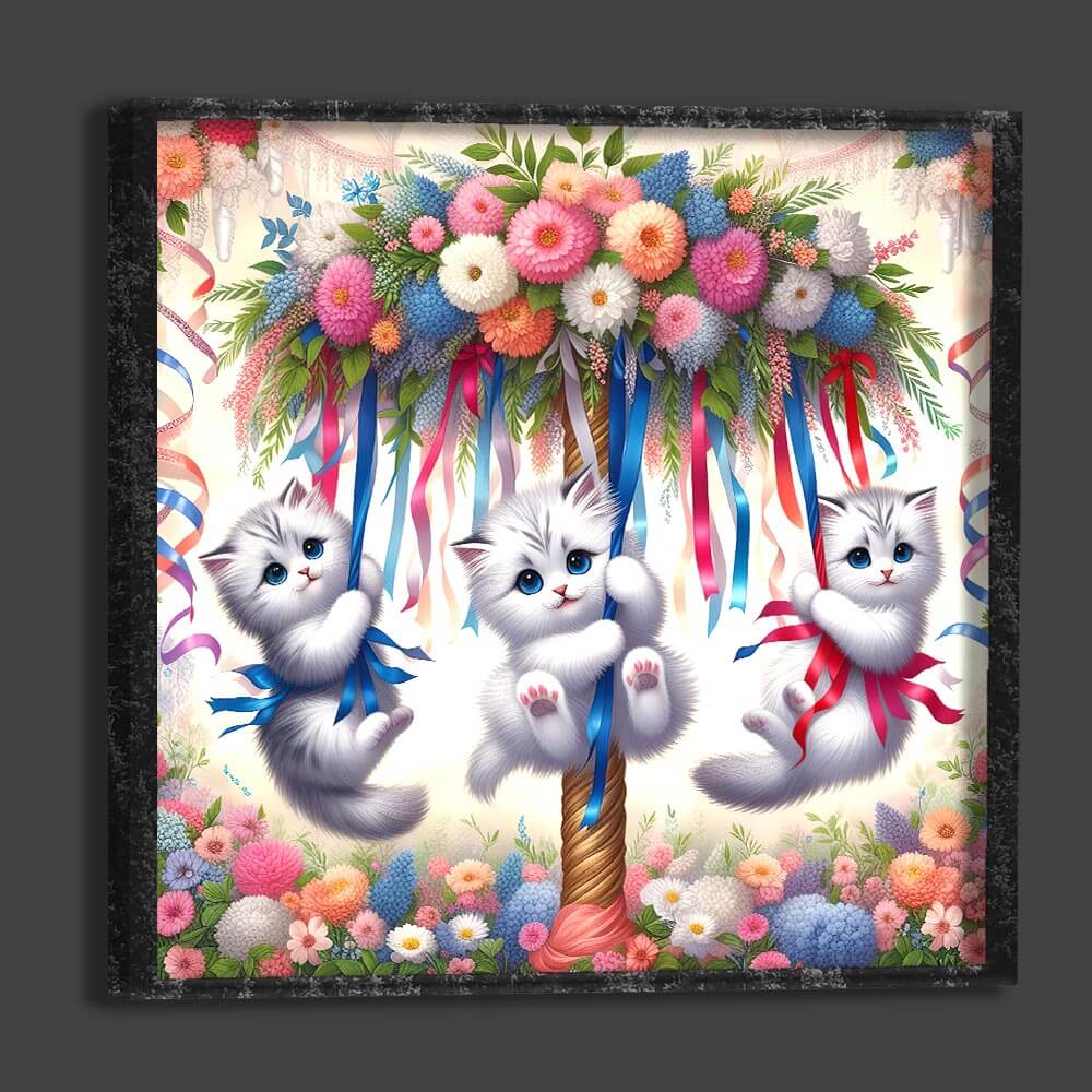 5D Diamond Painting AB Steine Karrusel mit 100 Farben, Unique-Diamond