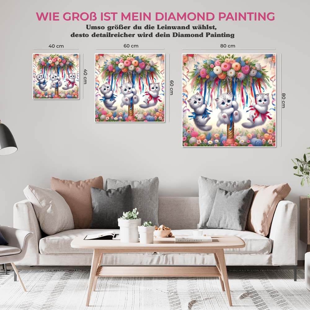 5D Diamond Painting AB Steine Karrusel mit 100 Farben, Unique-Diamond