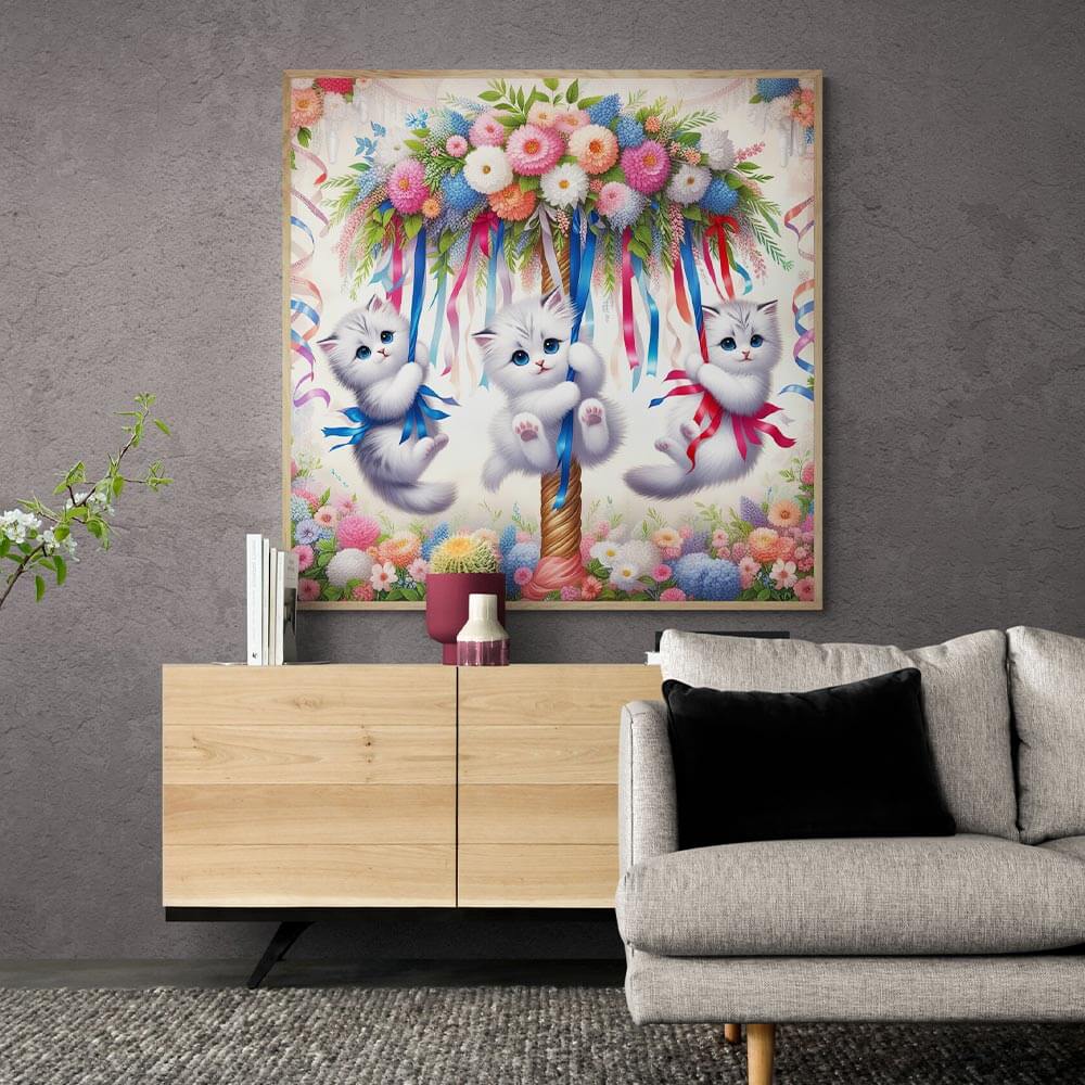 5D Diamond Painting AB Steine Karrusel mit 100 Farben, Unique-Diamond