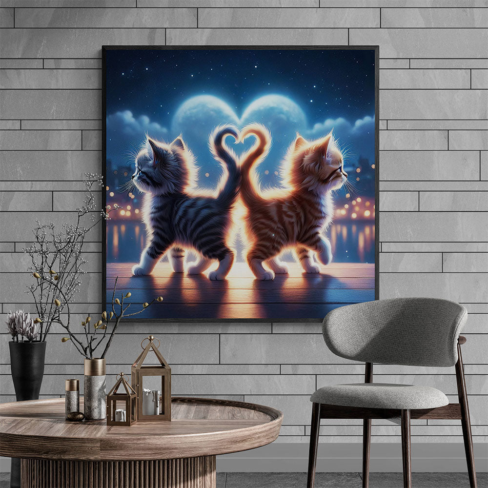 5D Diamond Painting AB Steine Katzenliebe, Unique-Diamond