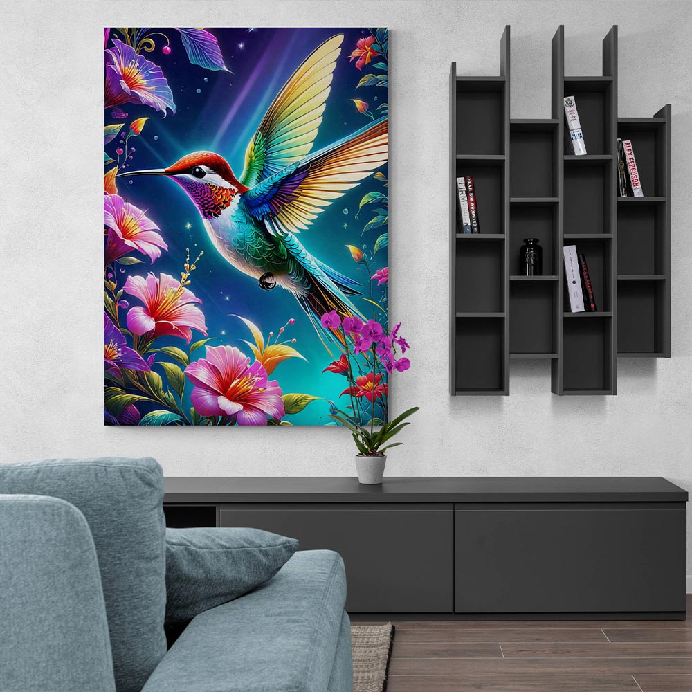 5D Diamond Painting AB Steine Kolibri, Unique-Diamond