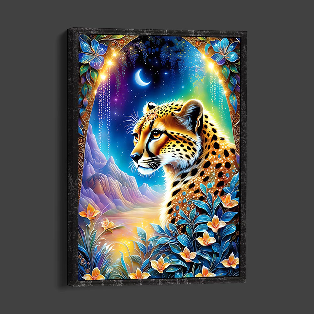 5D Diamond Painting AB Steine Leopard, Unique-Diamond