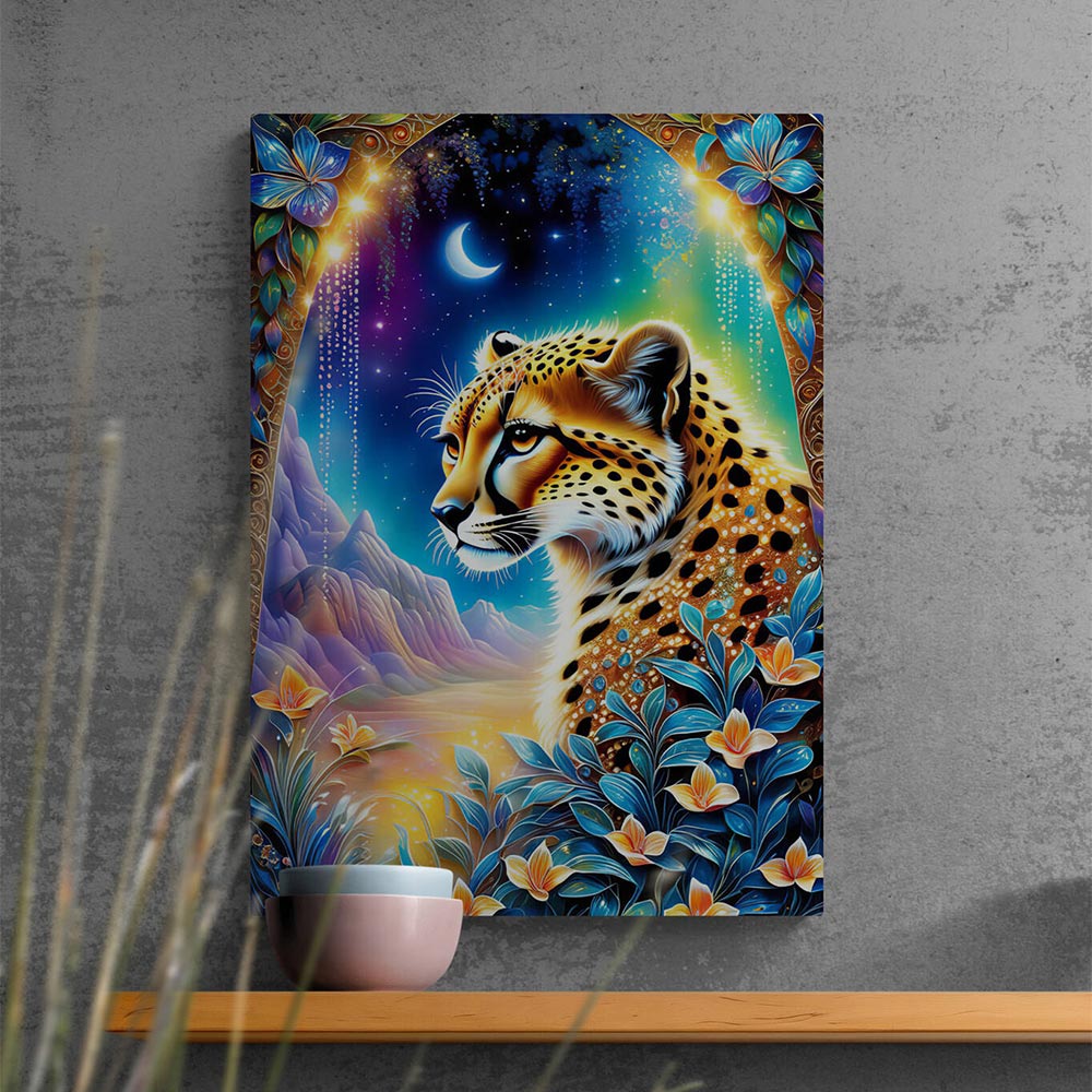 5D Diamond Painting AB Steine Leopard, Unique-Diamond