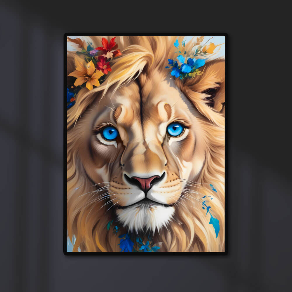 5D Diamond Painting AB Steine Lion mit 100 Farben, Unique-Diamond