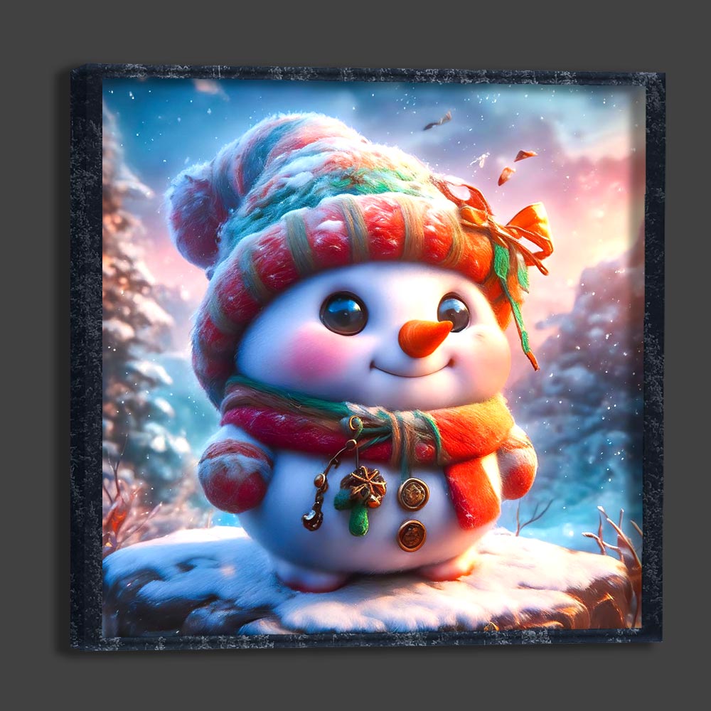 5D Diamond Painting AB Steine Little Snowman, Unique-Diamond