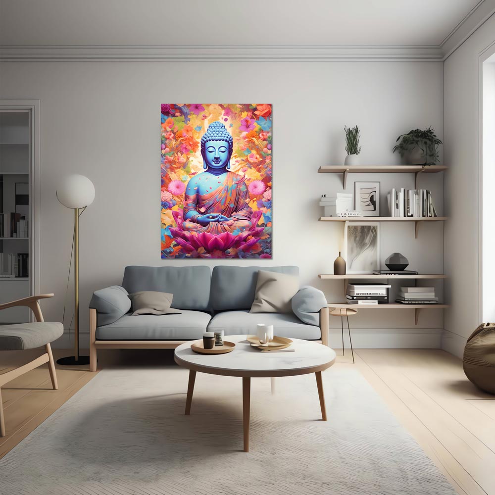 5D Diamond Painting AB Steine Lotus Buddha, Unique-Diamond