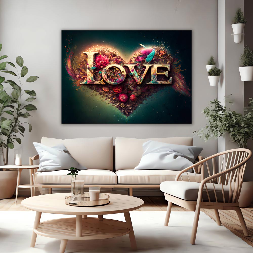 5D Diamond Painting AB Steine Love, Unique-Diamond