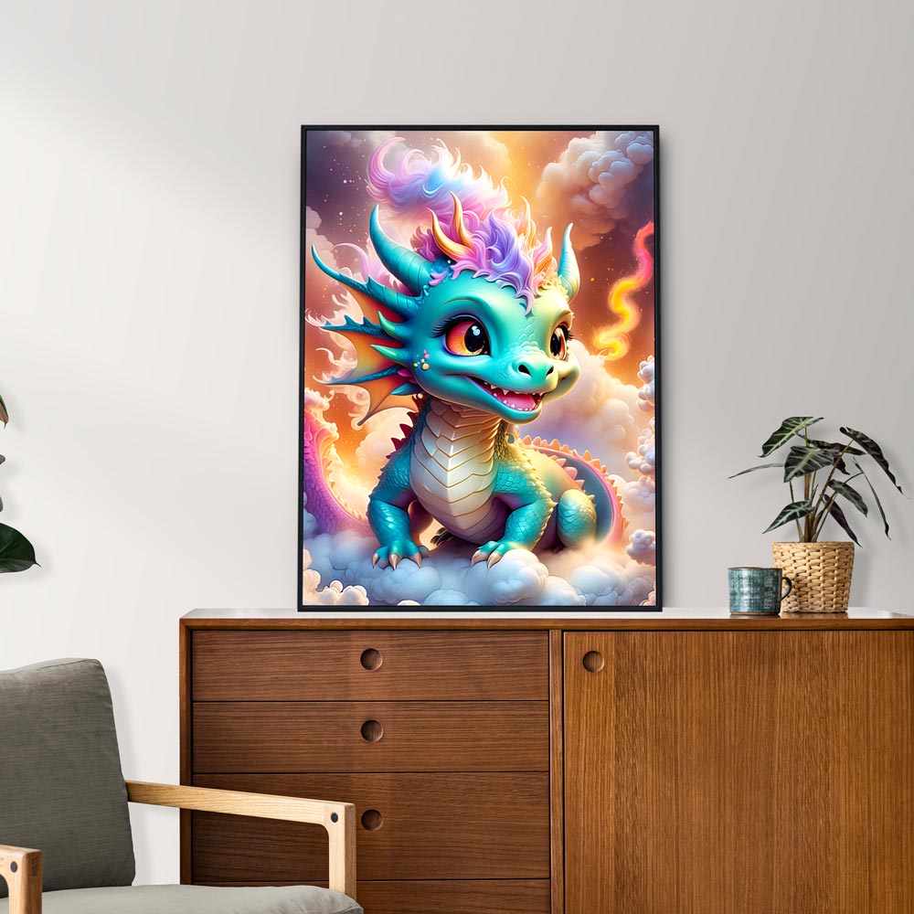 5D Diamond Painting AB Steine Lucky Dragon, Unique-Diamond